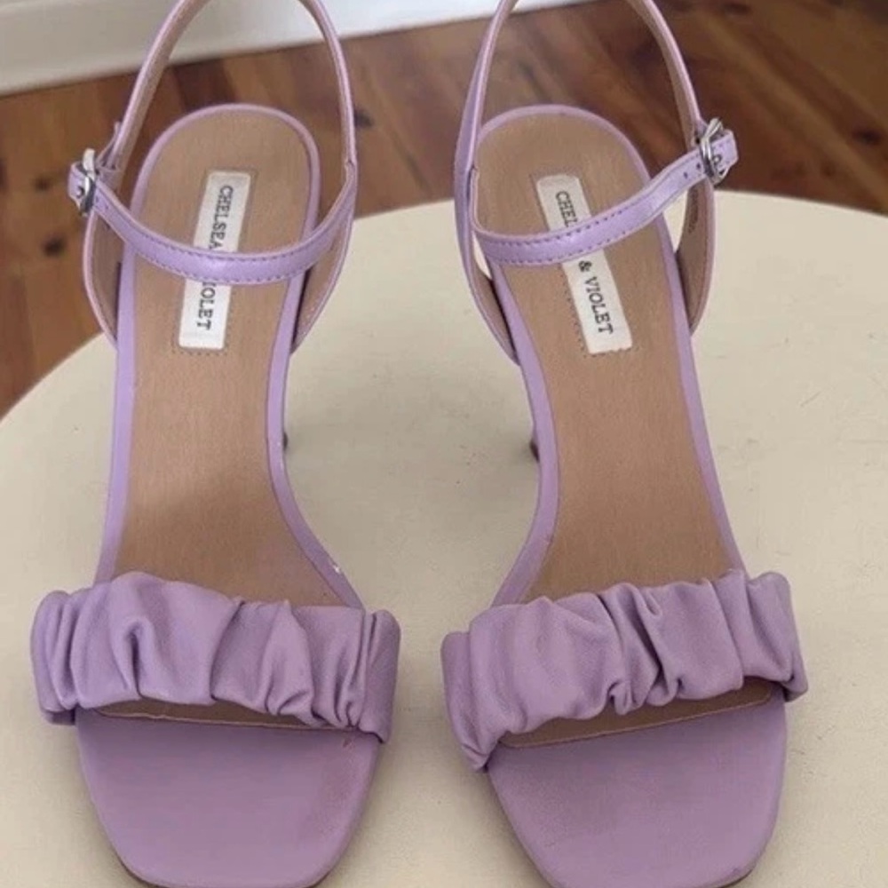 Chelsea & Violet Lavender Heeled Sandals